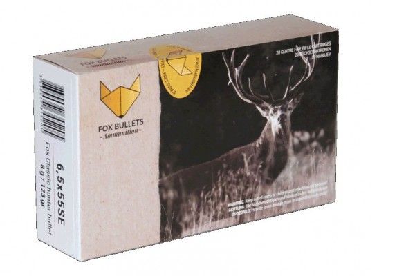 FOX BULLETS Fox Bullets 6,5x55 SE 8g / 123gr Classic Hunter Bullet (20kos)